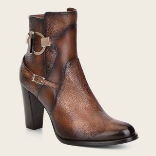 Cuadra Women's Genuine Deer Honey Leather Bootie | New Arrivals