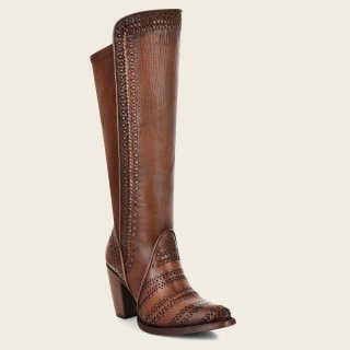 Cuadra Women's Handwoven Brown Leather Boot | New Arrivals