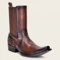 Cuadra Men's Hand-Painted Brown Leather Laser Cut Detail Boot | New Arrivals