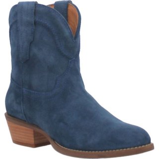 WOMEN'S DINGO TUMBLEWEED LEATHER BOOTIE-NAVY | FREE SHIPPING
