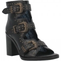 WOMEN'S DINGO ZIGGY LEATHER SANDAL-BLACK | FREE SHIPPING