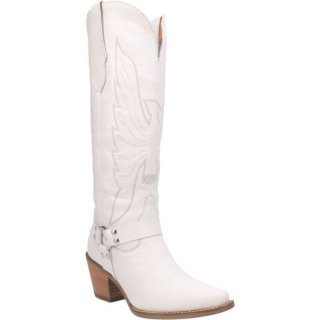 WOMEN'S DINGO HEAVENS TO BETSY LEATHER BOOT-WHITE | FREE SHIPPING