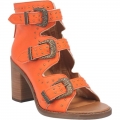 WOMEN'S DINGO ZIGGY LEATHER SANDAL-ORANGE | FREE SHIPPING