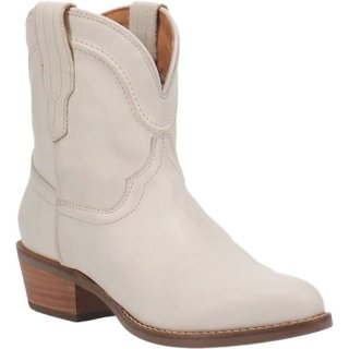 WOMEN'S DINGO SEGUARO LEATHER BOOTIE-WHITE | FREE SHIPPING