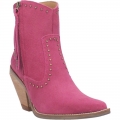 WOMEN'S DINGO CLASSY N' SASSY LEATHER BOOTIE-FUCHSIA SUEDE | FREE SHIPPING
