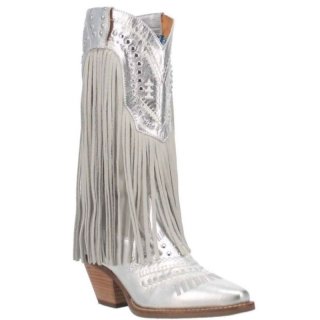 WOMEN'S DINGO GYPSY LEATHER BOOT-SILVER | FREE SHIPPING