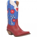 WOMEN'S DINGO COMIN UP ROSES LEATHER BOOT-CRANBERRY | FREE SHIPPING