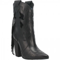 WOMEN'S DINGO LADY'S NIGHT LEATHER BOOTIE-BLACK | FREE SHIPPING