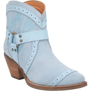 WOMEN'S DINGO GUMMY BEAR LEATHER BOOTIE-BLUE SUEDE | FREE SHIPPING