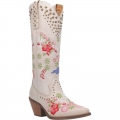 WOMEN'S DINGO POPPY LEATHER BOOT-WHITE | FREE SHIPPING