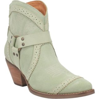 WOMEN'S DINGO GUMMY BEAR LEATHER BOOTIE-MINT SUEDE | FREE SHIPPING