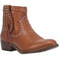 WOMEN'S DINGO DESTRY LEATHER BOOTIE-CAMEL | FREE SHIPPING