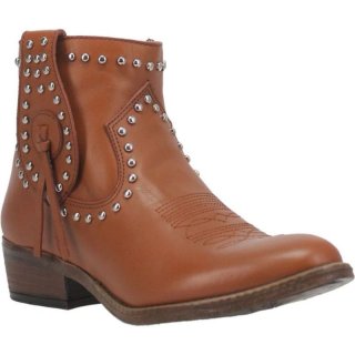 WOMEN'S DINGO DESTRY LEATHER BOOTIE-CAMEL | FREE SHIPPING