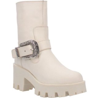 WOMEN'S DINGO BOOT HILL LEATHER BOOT-CREAM | FREE SHIPPING
