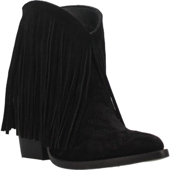 WOMEN'S DINGO TANGLES LEATHER BOOTIE-BLACK | FREE SHIPPING