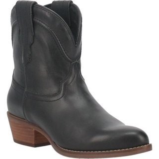 WOMEN'S DINGO SEGUARO LEATHER BOOTIE-BLACK | FREE SHIPPING