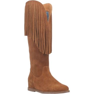 WOMEN'S DINGO HASSIE LEATHER BOOT-CAMEL | FREE SHIPPING