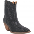WOMEN'S DINGO RHINESTONE COWGIRL LEATHER BOOTIE-BLACK | FREE SHIPPING