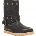 WOMEN'S DINGO MALIBU SUEDE MOCCASIN-BLACK | FREE SHIPPING