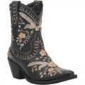 WOMEN'S DINGO PRIMROSE LEATHER BOOTIE-BLACK | FREE SHIPPING