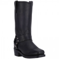 MEN'S DINGO DEAN LEATHER HARNESS BOOT-BLACK | FREE SHIPPING