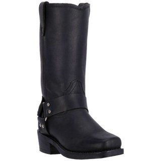 MEN'S DINGO DEAN LEATHER HARNESS BOOT-BLACK | FREE SHIPPING