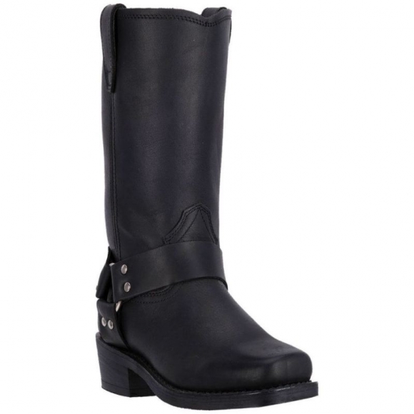 MEN'S DINGO DEAN LEATHER HARNESS BOOT-BLACK | FREE SHIPPING