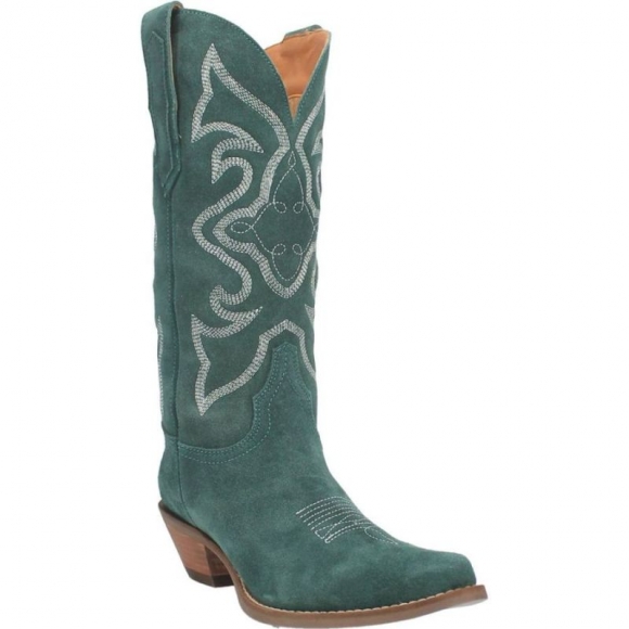 WOMEN'S DINGO OUT WEST LEATHER BOOT-GREEN | FREE SHIPPING