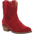WOMEN'S DINGO TUMBLEWEED LEATHER BOOTIE-RED | FREE SHIPPING