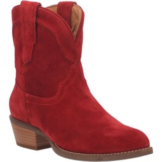 WOMEN'S DINGO TUMBLEWEED LEATHER BOOTIE-RED | FREE SHIPPING