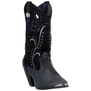 WOMEN'S DINGO AVA LEATHER BOOT-BLACK | FREE SHIPPING