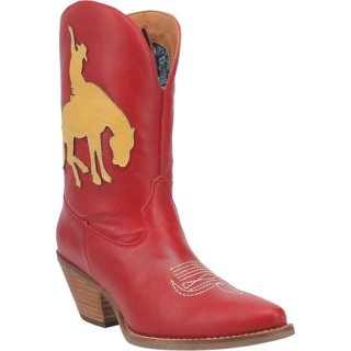 WOMEN'S DINGO LET 'ER BUCK LEATHER BOOT-RED | FREE SHIPPING