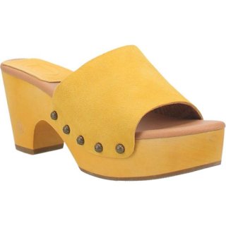 WOMEN'S DINGO BEECHWOOD LEATHER SANDAL-YELLOW | FREE SHIPPING