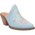 WOMEN'S DINGO WILDFLOWER LEATHER MULE-BLUE | FREE SHIPPING