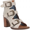 WOMEN'S DINGO ZIGGY LEATHER SANDAL-WHITE | FREE SHIPPING
