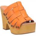 WOMEN'S DINGO DAGWOOD LEATHER SANDAL-ORANGE | FREE SHIPPING