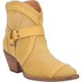 WOMEN'S DINGO GUMMY BEAR LEATHER BOOTIE-YELLOW SUEDE | FREE SHIPPING