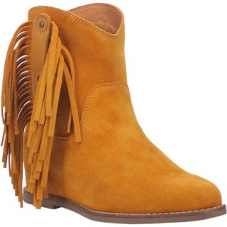 WOMEN'S DINGO KAYCE LEATHER BOOTIE-MUSTARD | FREE SHIPPING