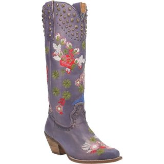 WOMEN'S DINGO POPPY LEATHER BOOT-LAVENDER | FREE SHIPPING