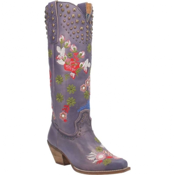 WOMEN'S DINGO POPPY LEATHER BOOT-LAVENDER | FREE SHIPPING