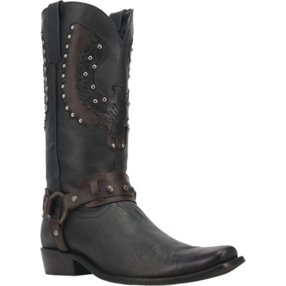 MEN'S DINGO WAR EAGLE LEATHER BOOT-BLACK | FREE SHIPPING