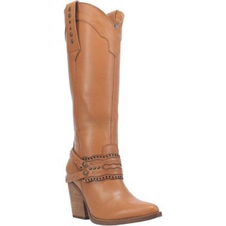 WOMEN'S DINGO MASQUERADE LEATHER BOOT-BROWN | FREE SHIPPING