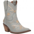 WOMEN'S DINGO PRIMROSE LEATHER BOOTIE-BLUE | FREE SHIPPING