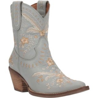 WOMEN'S DINGO PRIMROSE LEATHER BOOTIE-BLUE | FREE SHIPPING