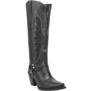 WOMEN'S DINGO HEAVENS TO BETSY LEATHER BOOT-BLACK | FREE SHIPPING