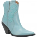 WOMEN'S DINGO PRETTY N' PRISSY LEATHER BOOTIE-BLUE | FREE SHIPPING