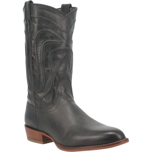 MEN'S DINGO MONTANA LEATHER BOOT-BLACK | FREE SHIPPING