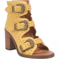 WOMEN'S DINGO ZIGGY LEATHER SANDAL-YELLOW | FREE SHIPPING