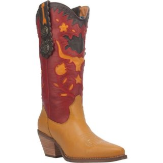 WOMEN'S DINGO LOVE ROCKS LEATHER BOOT-TAN | FREE SHIPPING