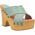 WOMEN'S DINGO DRIFTWOOD LEATHER SANDAL-MINT | FREE SHIPPING